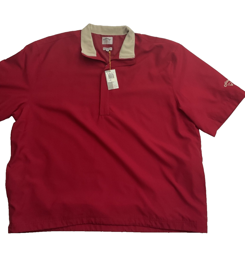 NWT Callaway Golf Sport Outerwear Brushed Microfiber Jacket Red XXL Sport Classi